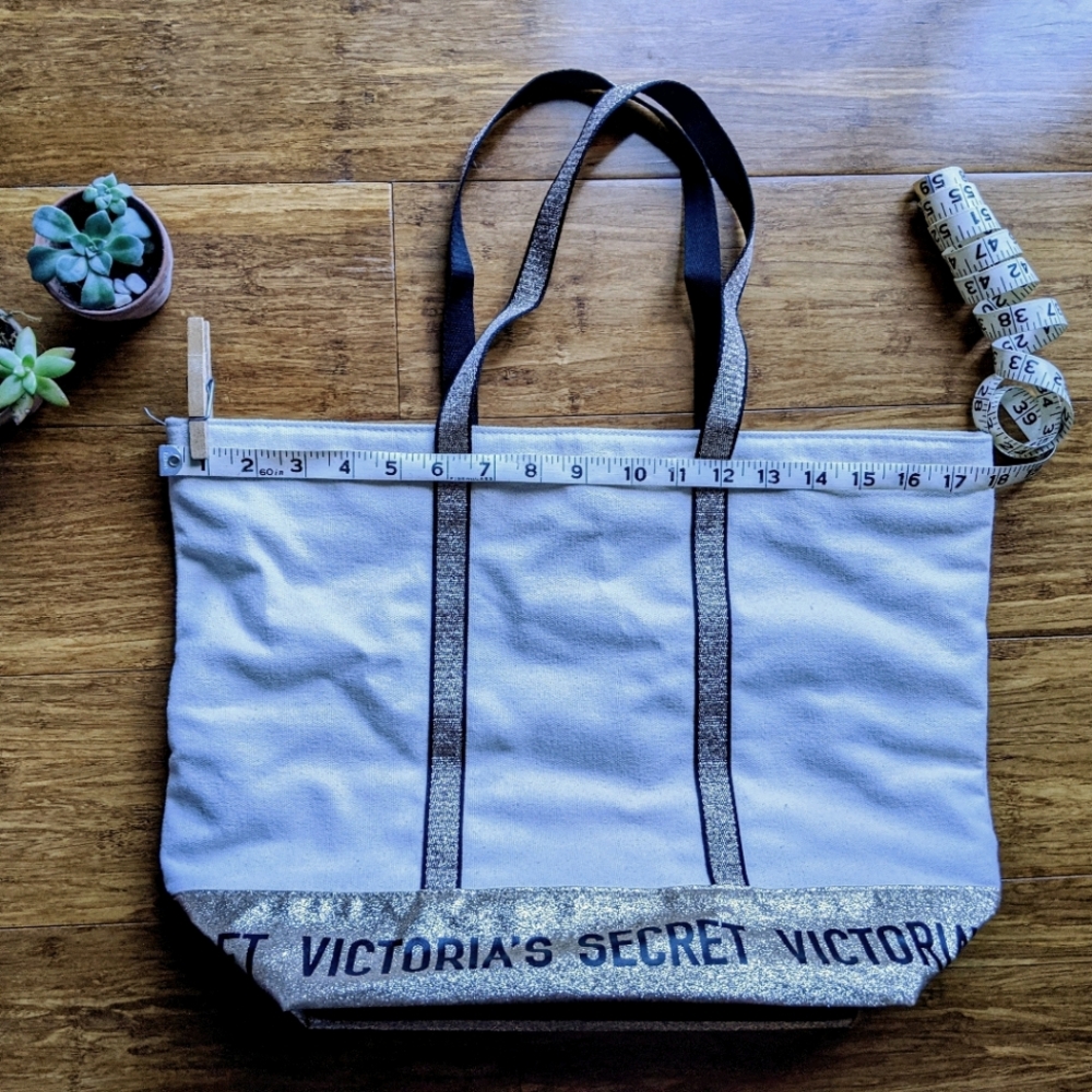 Victoria Secret gold trim canvas bag
